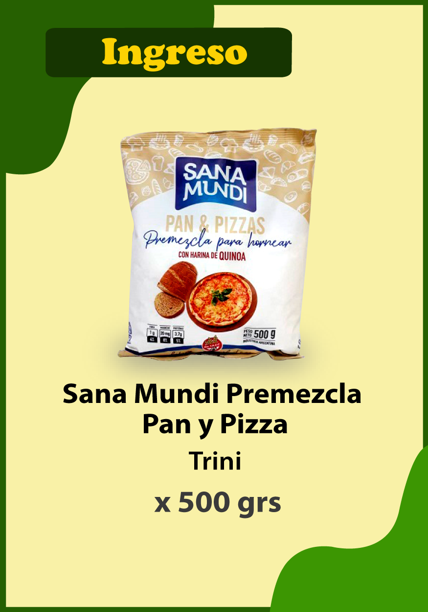 Novedades Productos TRINI - SANA MUNDI  PREMEZCLA Pan y Pizza x 500gr
